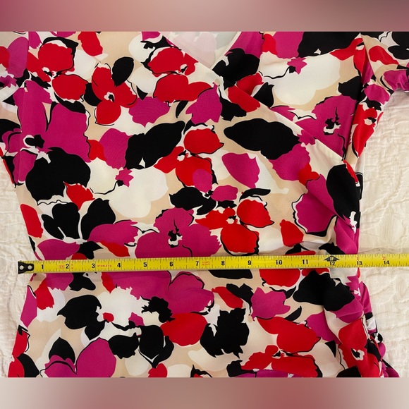 MILLY Eleanora Floral Printed Wrap Silk Midi Dress Size 2 - Picture 10 of 13